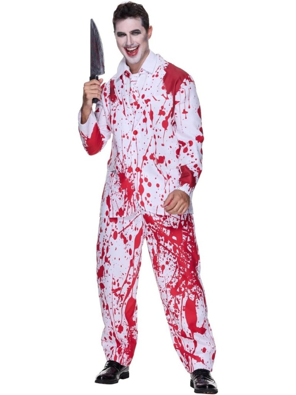 Men's Bloody Suit for Halloween Horror Parties | Scary Blood Splatter Tuxedo